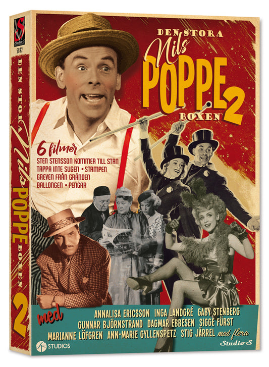 Den stora Nils Poppe-boxen, Vol 2, sex filmer (3-disc)